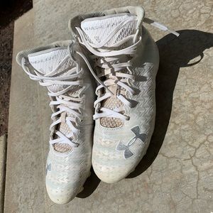 White Under Armor Lacrosse Cleats